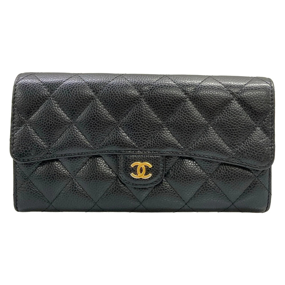 Chanel Matelasse Black Calfskin Long #379545C13B